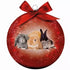 Plenty Gifts Kerstbal Frosted Konijnen Rood 10 CM