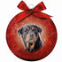 Plenty Gifts Kerstbal Frosted Rottweiler Rood 10 CM