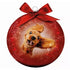 Plenty Gifts Kerstbal Frosted Gekke Hond Rood 10 CM