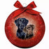 Plenty Gifts Kerstbal Frosted Labradors Rood 10 CM