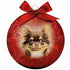 Plenty Gifts Kerstbal Frosted Chihuahua Rood 10 CM