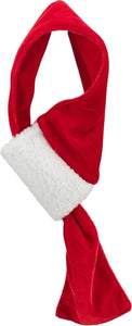 Trixie Xmas Sjaal Fluweellook Rood / Wit 90 CM