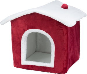 Trixie Xmas Kattenmand Huis Rood / Wit 35X38X45 CM