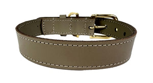 Sazzz Halsband Hond Braveheart Classic Leer Taupe 27-33X2 CM