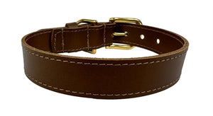 Sazzz Halsband Hond Braveheart Classic Leer Zadel Bruin 27-33X2 CM