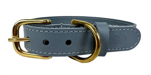 Sazzz Halsband Hond Braveheart Classic Leer Lichtblauw 32-39X2 CM