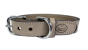 Sazzz Halsband Hond Nomad Vintage Leer Beige 22-28X1,5 CM