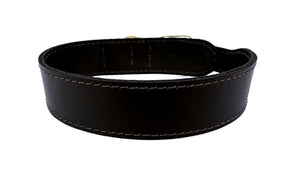 Sazzz Halsband Hond Pioneer Classic Leer Donkerbruin 32-39X3 CM
