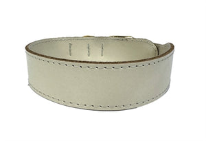 Sazzz Halsband Hond Pioneer Classic Leer Creme 37-45X3,5 CM