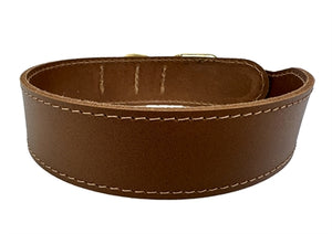 Sazzz Halsband Hond Pioneer Classic Leer Zadel Bruin 37-45X3,5 CM