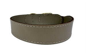 Sazzz Halsband Hond Pioneer Classic Leer Taupe 42-50X3,5CM