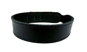 Sazzz Halsband Hond Pioneer Classic Leer Zwart 42-50X3,5CM
