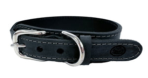 Sazzz Halsband Hond Boho Vintage Leer Antraciet 37-45X3,5 CM