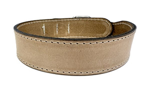 Sazzz Halsband Hond Boho Vintage Leer Beige 42-50X3,5 CM