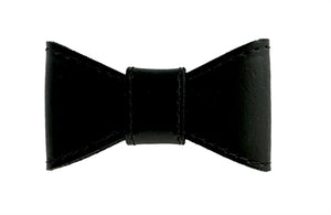 Sazzz Vlinderstrik Glamper Classic Leer Zwart M VOOR HALSBAND 2 CM