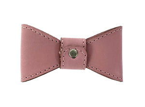 Sazzz Vlinderstrik Glamper Classic Leer Roze M VOOR HALSBAND 2 CM