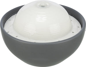 Trixie Vital Dome Drinkfontein Keramiek Grijs / Wit 1,5 Ltr 20X10X20 Cm