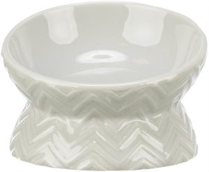 Trixie Verhoogde Voerbak / Waterbak Keramiek Licht Taupe 150 Ml 13 Cm