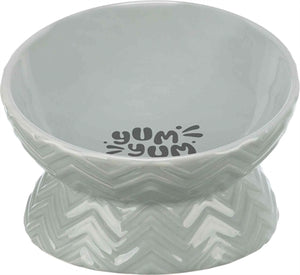 Trixie Verhoogde Voerbak / Waterbak Keramiek Grijs 350 Ml 17 Cm