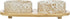 Trixie Set Voerbak / Waterbak Keramiek / Bamboe Wit / Natuur 2X800 ML 39X8X20 CM