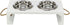 Trixie Be Nordic Set Voerbak / Waterbak Hout / Rvs Wit 2X900 Ml 44X21X14 Cm