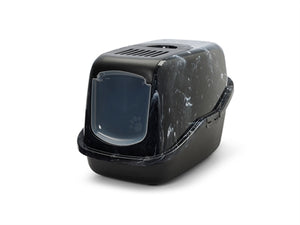 Savic Kattenbak Nestor Marble Zwart / Wit 56X39X38,5 CM