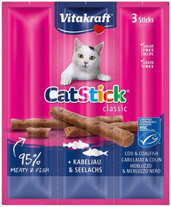 Vitakraft Cat-Stick Mini Kabeljauw Met Tonijn 3 ST