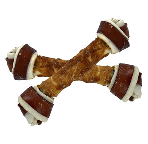 Petstyle Living Geknoopt Bot Multicolor Met Kip 15-16,5 CM 2 ST