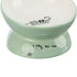 Trixie Voerbak / Drinkbak Kat Verhoogd Keramiek Salie / Wit 150 Ml 13 Cm