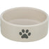 Trixie Voerbak / Drinkbak Hond Pootmotief Keramiek Lichtgrijs / Grijs 300 Ml 12 Cm