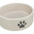 Trixie Voerbak / Drinkbak Hond Pootmotief Keramiek Lichtgrijs / Grijs 300 ML 12 CM