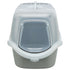 Trixie Kattenbak Vico Open Top Met Kap Lichtgrijs / Wit 56X40X40 Cm