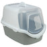 Trixie Kattenbak Vico Open Top Met Kap Lichtgrijs / Wit 56X40X40 Cm