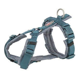Trixie Hondentuig Premium Trekking Petrol Blauw/ Grafiet Grijs 62-74X2,5 Cm