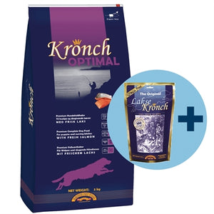 Kronch Optimal Puppy Met Gratis Kronch 100% Zalmsnacks 5 KG + 175 GR