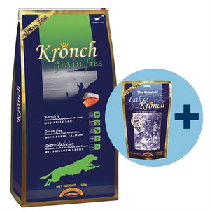 Kronch Adult Graanvrij Met Gratis Kronch 100% Zalmsnacks 5 KG + 175 GR