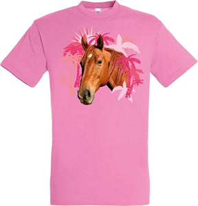 Merkloos T-Shirt Paard Roze S