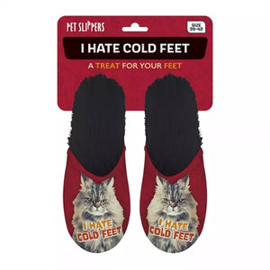 Merkloos Pantoffel I Hate Cold Feet Rood / Zwart MAAT 39-42