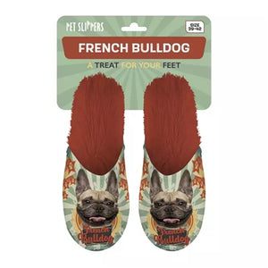 Merkloos Pantoffel French Bulldog Franse Bulldog Oranje MAAT 39-42