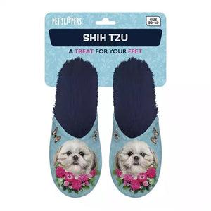 Merkloos Pantoffel Shih Tzu Lichtblauw / Donkerblauw MAAT 39-42