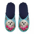 Merkloos Pantoffel Shih Tzu Lichtblauw / Donkerblauw MAAT 39-42