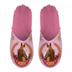Merkloos Pantoffel Horse Roze MAAT 35-38