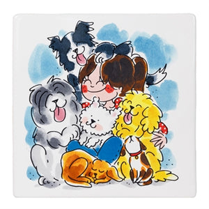 Blond Amsterdam Tegel Hond 13X13 CM