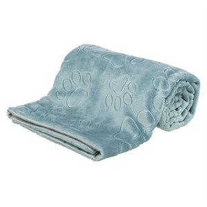 Trixie Hondendeken Barry Softpluche Blauw / Grijs 150X100 Cm