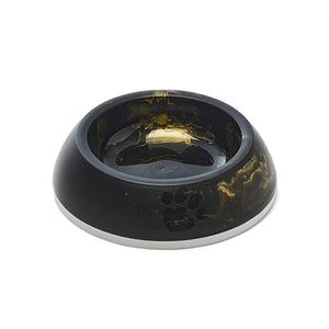 Savic Voerbak Kat Delice Marble Zwart / Goud 10,5X10,5X4 CM 200 ML