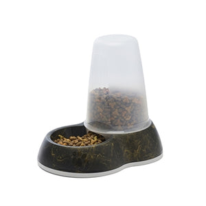 Savic Voerdispencer Loop Marble Zwart / Goud 26X17,5X23 CM 1,5 LTR