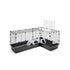 Savic Clubix Corner Knaagdierkooi Zwart 146,5/100X50X63,5 Cm