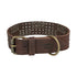 Trixie Halsband Hond Rivet Rustic Vetleer Donkerbruin S-M 34-40X3 Cm