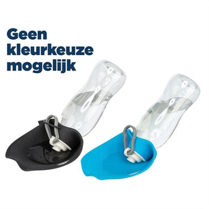 TRIXIE DRINKFLES MET BAKJE SILICONEN ASSORTI