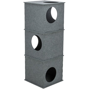 TRIXIE KATTENHUIS TOREN NELE VILT GRIJS